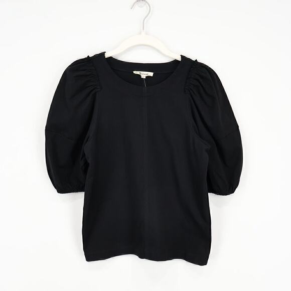 Madewell Puff Sleeve Tee Jet Black Size XXS NWT - Picture 2 of 7